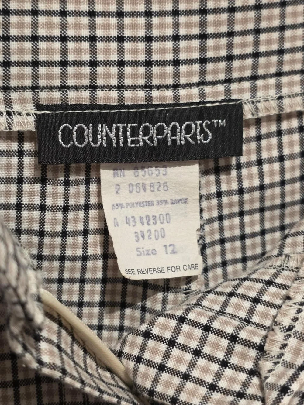 VINTAGE 90s Counterparts Black White High Waisted Dark Preppy Shorts Size 12